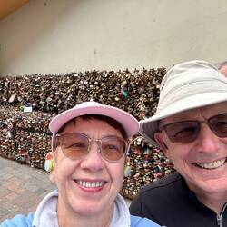 Canadian Love Birds at a Love Locks station