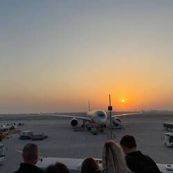 Nice sunset after landing