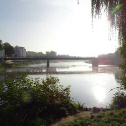 Blick auf die Donau an der Wörnitzmündung in Donauwörth