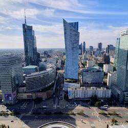 Blick aus dem 30. Stock des Kulturpalastes