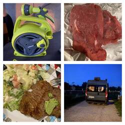 Wasserschlauch, Premiumessen, Standplatz am Fluss