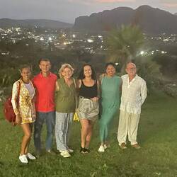 Beautiful dinner up the mouto end a superb day.