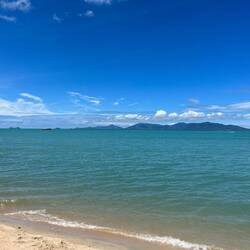 Blick auf "unsere" Insel Ko Phangan, wo wir gerade wohnen