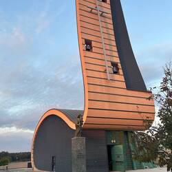 Unique Catholic Church design in Aljmaš