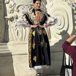 Young woman in fabulous traditional Croatian dress