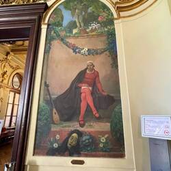 Painting of a troubador