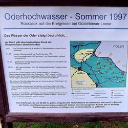 Das Hochwasser von 1997 findet überall Erwähnung....