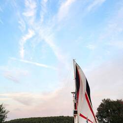 Sailors practicing sails and ropes