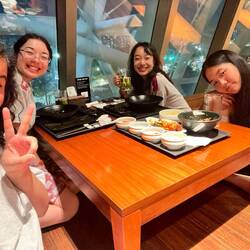 Us at the end our Spa Land dinner 🍺