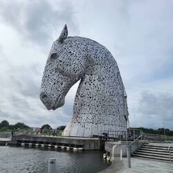 One of the Kelpies up close