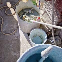 Die 40m hohe Stupa wird jedes Jahr weiß gekalkt.