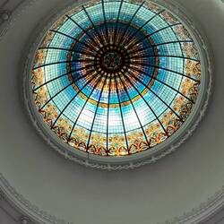 Fabulous domed ceiling in the former synagogue, now concert hall