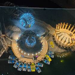 The Salt island at the bottom. Originally a salt discard dump