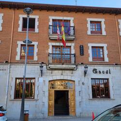 Our room, the one behind the flags