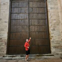 The main doors to the Cathedral