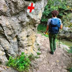 Red Cross is the track marker