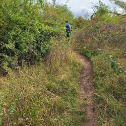 The west side was forest and fields, steep