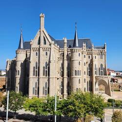 The Bishop's Palace designed by Gaudí from our room.