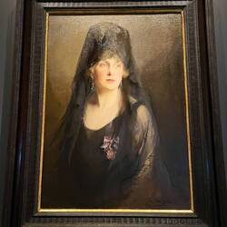 Victoria Eugene of Battenberg Wearing a Mantilla-by Philip Alexius Laszlo de Lombos (1927)