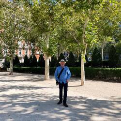 Ian in the gardens near the Supreme Court