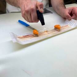 Yolk halved and more torching