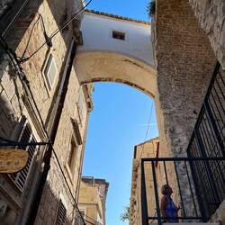Venetian style arches in Korcula old town