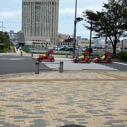 Tourists Hire Go-carts for City Tour