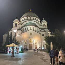 St Sava Church by night