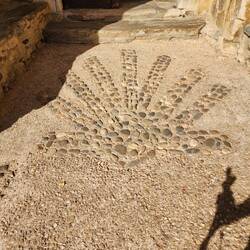 She'll in the concrete outside a church