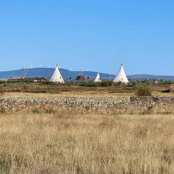Teepee albergue.