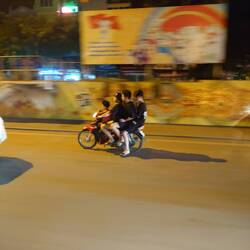 Bikes are the mode of transport, who needs a taxi when you can get 4 on a bike