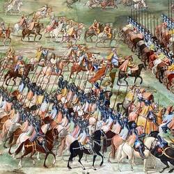 Close up of a painting in the Gallery of Battles