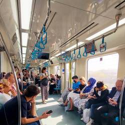 On Marmaray — the metro that goes under the Bosphorus from the Asian to the European side — İstanbul