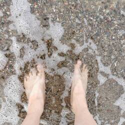 Das Wasser im Jasmunder Bodden war klar und ziemlich kühl