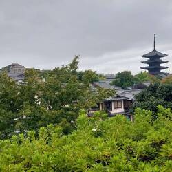 View on pagoda temple Hokan-Ji