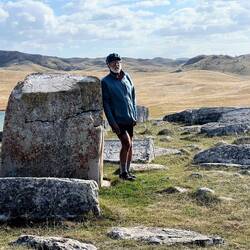 Stecci medieval tombstones on high grassland