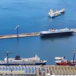 view of the narrow Strait of Gibraltar