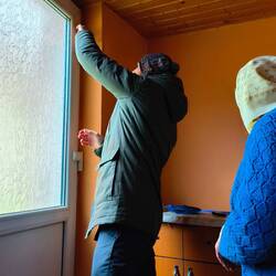 Florin doing a fix-it job while he's there