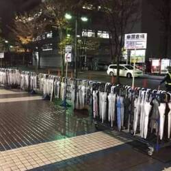 Public Umbrella Stands--Take One or Leave One