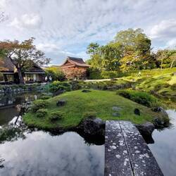 View on tea-house and garden