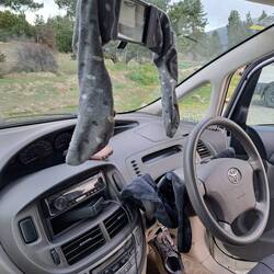 Improvisiertes Wäsche aufhängen