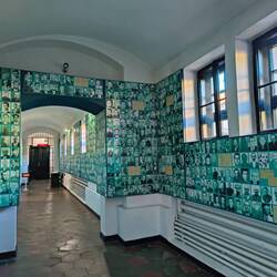 The halls lined with the faces of victims - men, women and children.