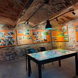 Interrogation table. It is now a teaching room for schools