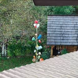 Tradition says, the more pans, the richer. If there's a red pan on top, daughter is available.