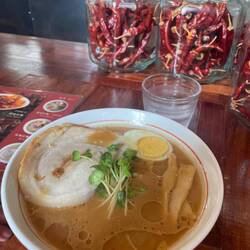 Ramen zum Mittag (Fleisch wurde rausgefischt)