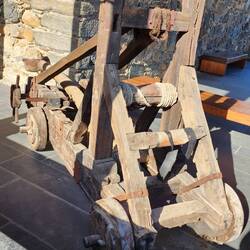 Catapult inside the castle