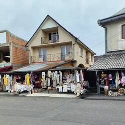 The stalls at the Merry Cemetery. I bought a couple of things. A warm shawl for one!!