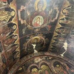 Intricate murals in the Church of the Archangels