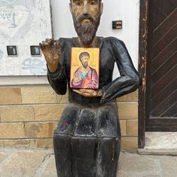 Entrance to an icon maker's shop