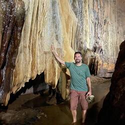 Huge stalactites in the cave we visited in the afternoon